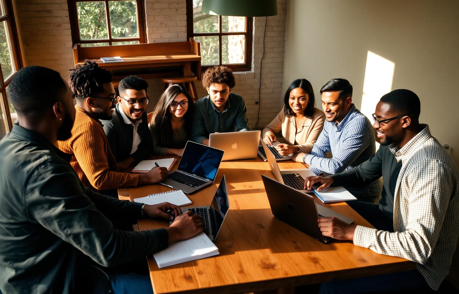 Cooperative founders working together